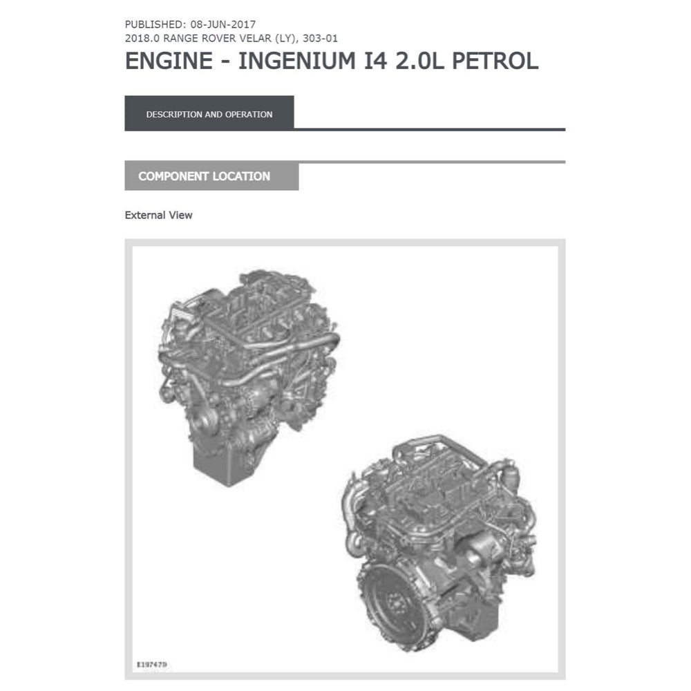 RANGE ROVER VELAR L560 (2017-2023) SERVICE WORKSHOP MANUAL - Image 9