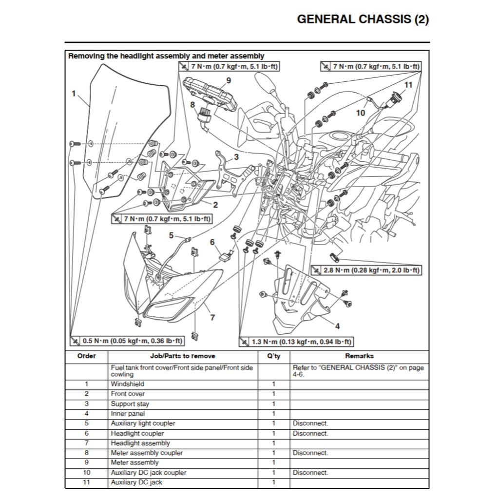 YAMAHA 900 TRACER/GT TRA/F/H (2015-2020) SERVICE WORKSHOP MANUAL + PARTS CATALOGUE + OWNER'S MANUAL - Image 9
