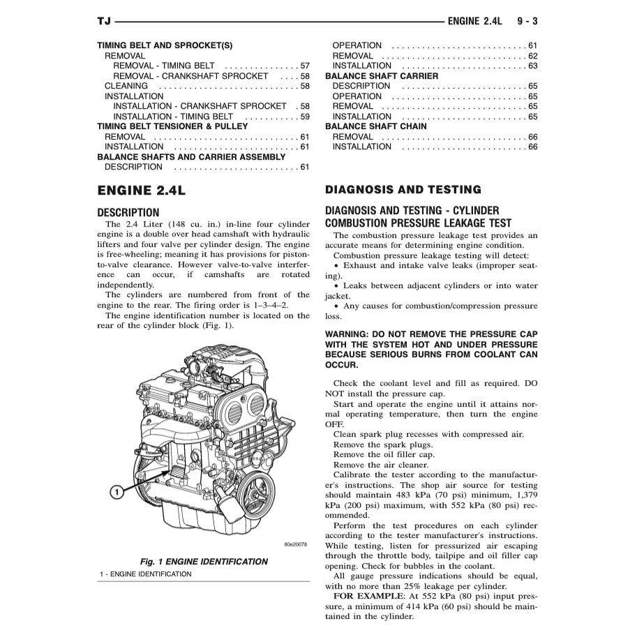 JEEP WRANGLER TJ (1996-2006) SERVICE WORKSHOP MANUAL + PARTS CATALOGUE - Image 8