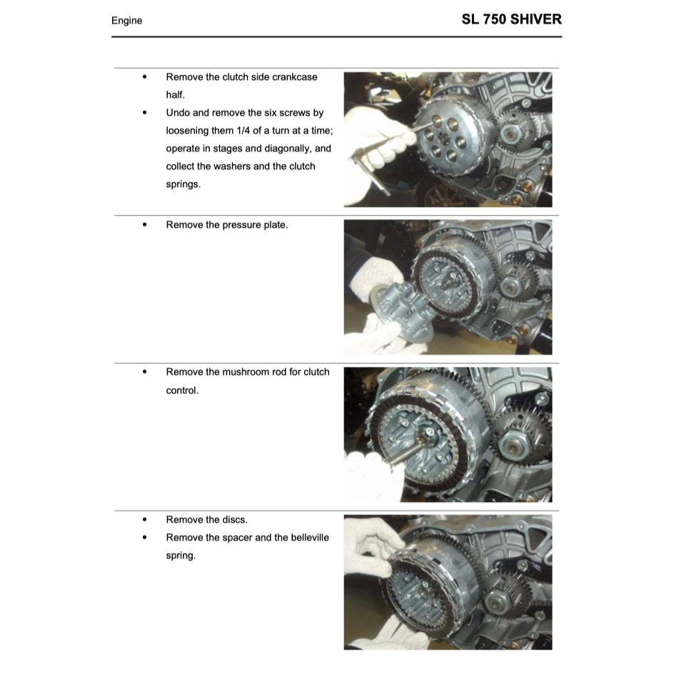APRILIA SHIVER SL750 (2007-2016) SERVICE WORKSHOP MANUAL + PARTS CATALOGUE + OWNER'S MANUAL - Image 5