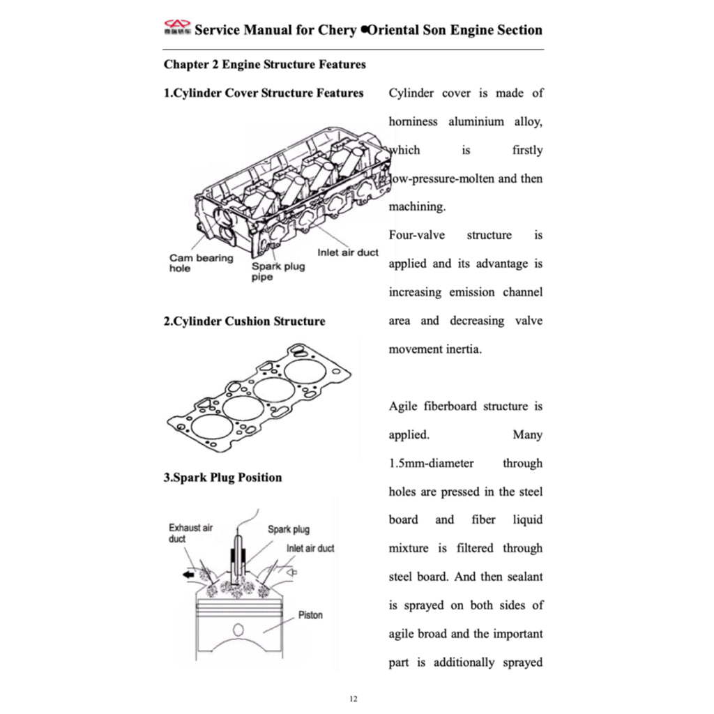 CHERY EASTAR B11 (2004-2011) SERVICE WORKSHOP MANUAL - Image 8