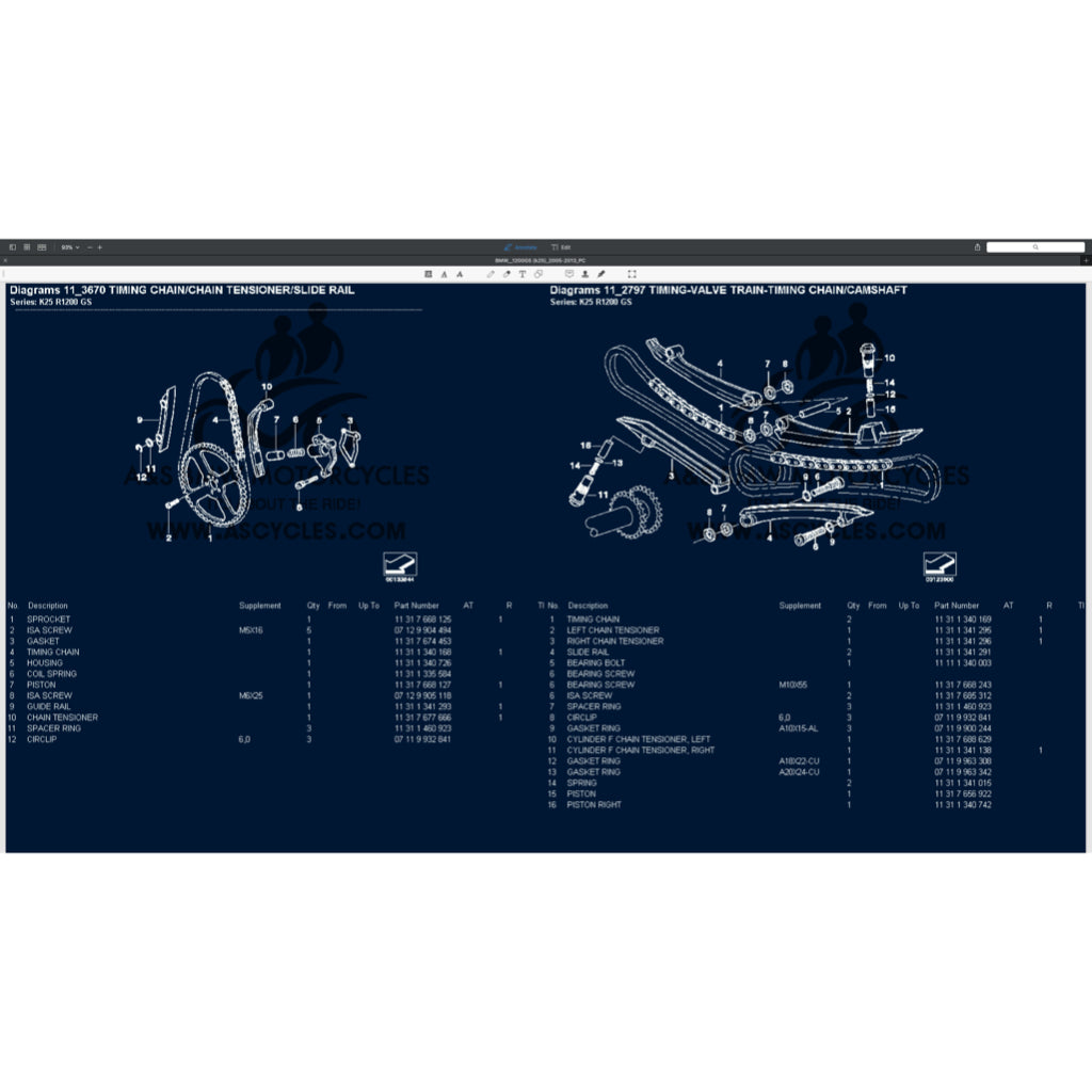 BMW R1200 GS / R1200GS K25 (2005-2013) SERVICE WORKSHOP MANUAL + PARTS CATALOGUE + OWNER'S MANUAL - Image 9