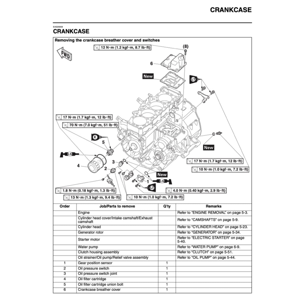 YAMAHA MT-10 /MT-10 SP (2016-2023) SERVICE WORKSHOP MANUAL + PARTS CATALOGUE + OWNER'S MANUAL - Image 8
