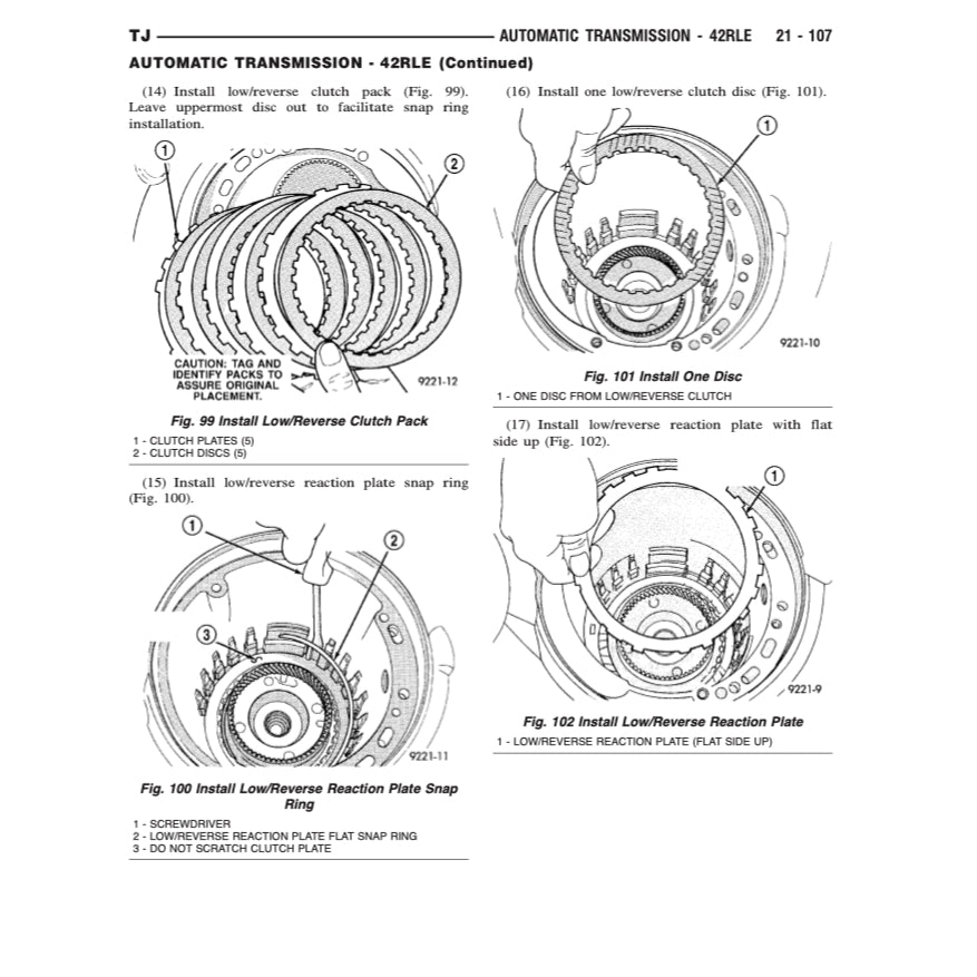 JEEP WRANGLER TJ (1996-2006) SERVICE WORKSHOP MANUAL + PARTS CATALOGUE - Image 10