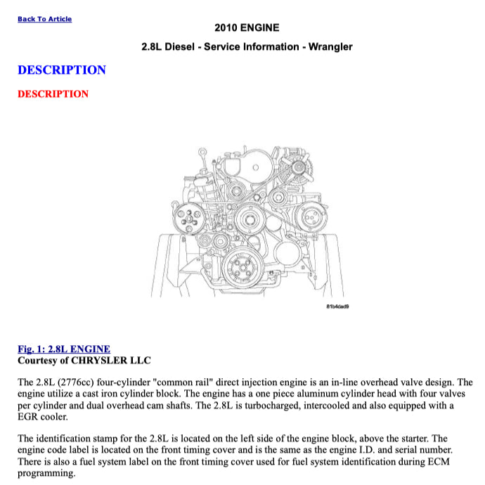 JEEP WRANGLER JK (2007-2017) SERVICE WORKSHOP MANUAL + PARTS CATALOGUE - Image 3