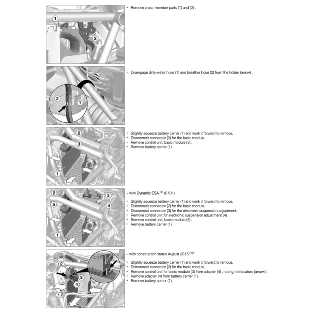BMW R1200GS ADVENTURE K51 (2014-2019) SERVICE WORKSHOP MANUAL + PARTS CATALOGUE + OWNER'S MANUAL - Image 10
