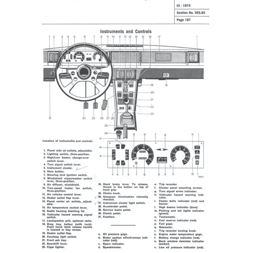 FIAT X-1/9 (1974-1989) SERVICE WORKSHOP MANUAL + PARTS CATALOGUE - Image 8