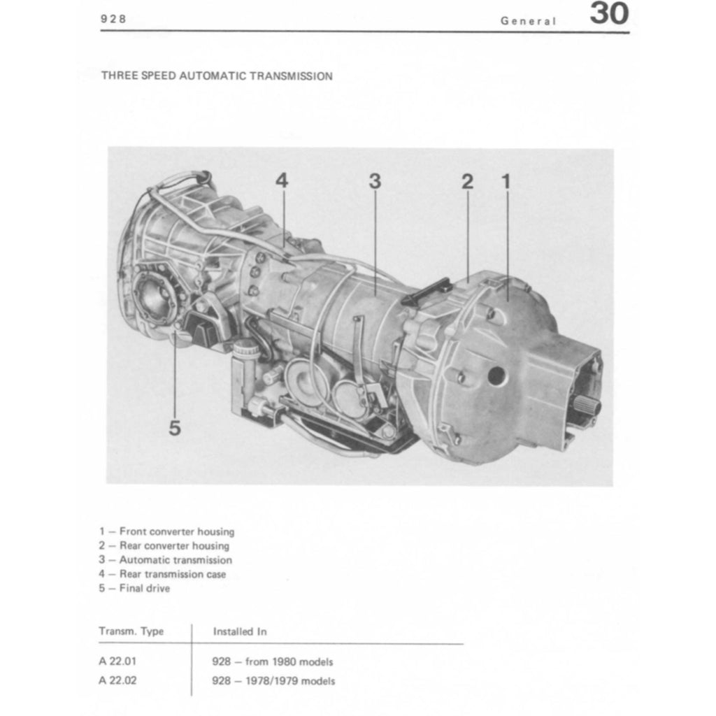 PORSCHE 928 (1977-1995) SERVICE WORKSHOP MANUAL + PARTS CATALOGUE - Image 9