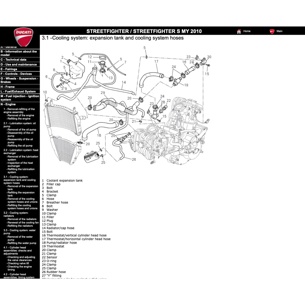 DUCATI STREETFIGHTER/S 1098 / 848 (2009-2015) SERVICE WORKSHOP MANUAL + PARTS CATALOGUE + OWNER'S MANUAL - Image 3