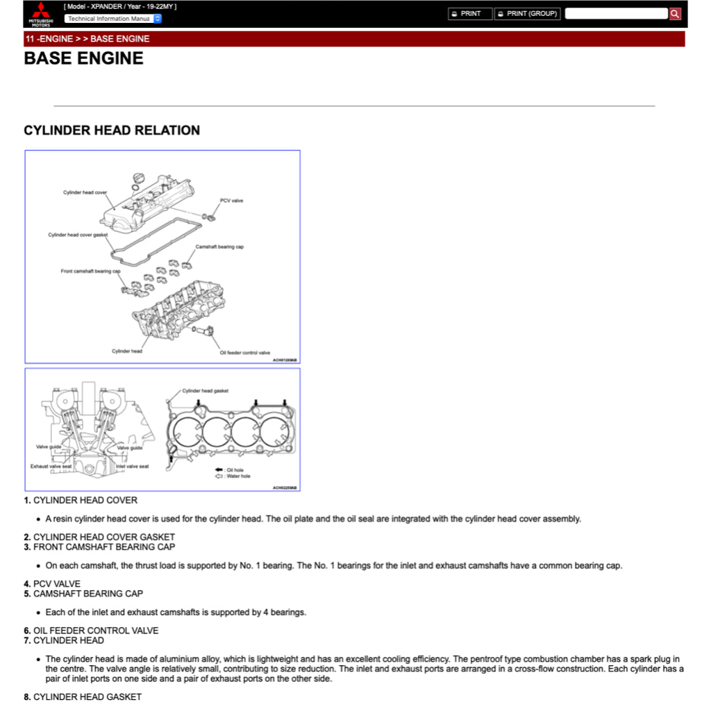 MITSUBISHI XPANDER NC (2019-2023) SERVICE WORKSHOP MANUAL - Image 3
