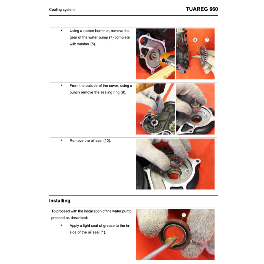 APRILIA TUAREG 660 (2021+) SERVICE WORKSHOP MANUAL + PARTS CATALOGUE + OWNER'S MANUAL - Image 7