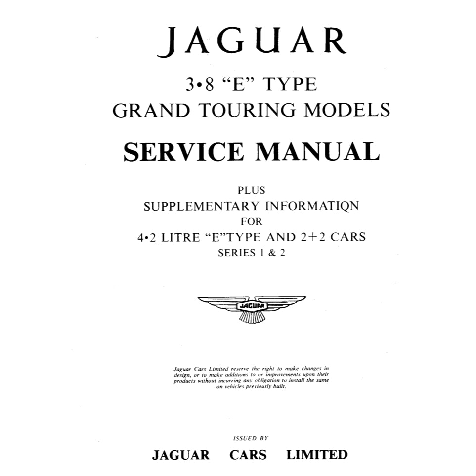JAGUAR E-TYPE 1-2-3 SERIES (1961-1975) SERVICE WORKSHOP MANUAL + ELECTRICAL WIRING DIAGRAMS - Image 3