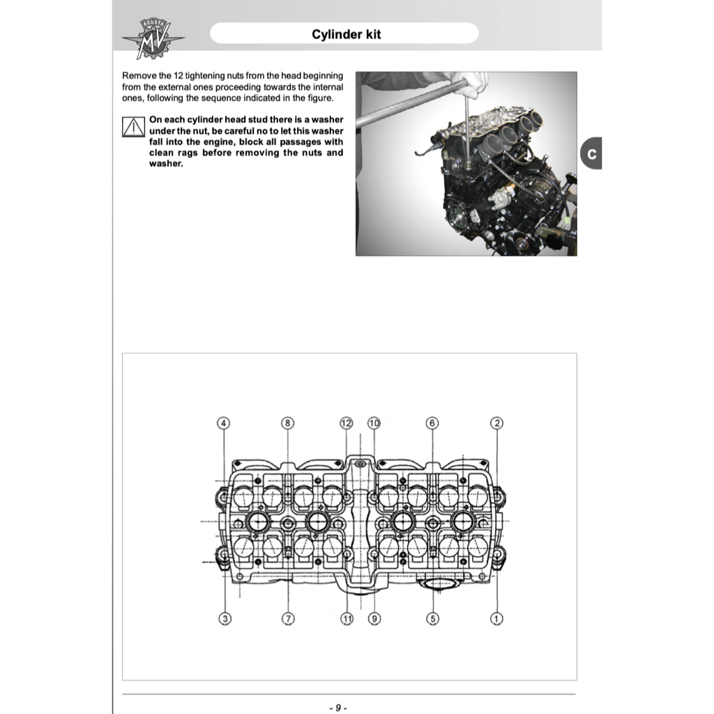 MV AGUSTA F4 1000 S/FT/R/RR (2007-2018) SERVICE WORKSHOP MANUAL + PARTS CATALOGUE + OWNER'S MANUAL - Image 8