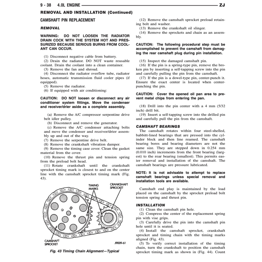 JEEP GRAND CHEROKEE ZJ (1993-1998) SERVICE WORKSHOP MANUAL+ PARTS CATALOGUE - Image 4