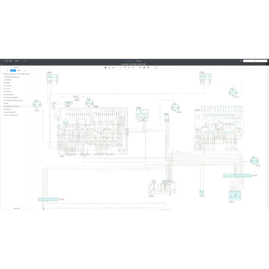 FERRARI MONDIAL T F108 (1989-1993) SERVICE Workshop Manual + PARTS CATALOGUE - Image 9