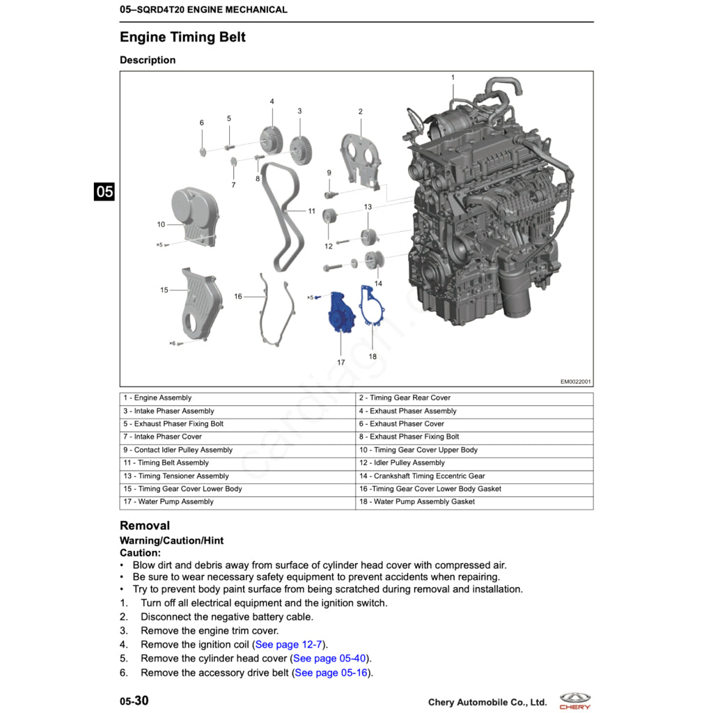 CHERY TIGGO 8 PRO (2020+) SERVICE WORKSHOP MANUAL - Image 5