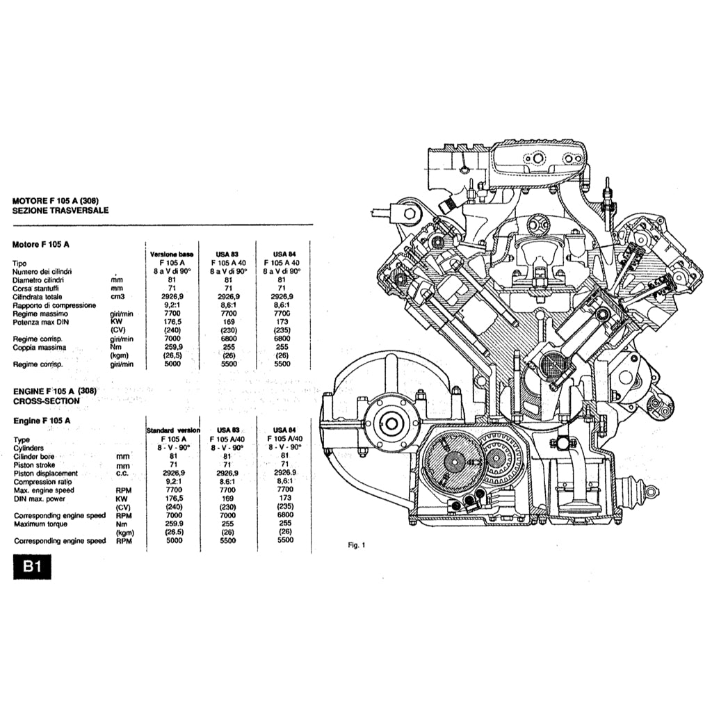 FERRARI 308/328 GTB GTS F105 (1975-1985) SERVICE WORKSHOP MANUAL + PARTS CATALOGUE - Image 3