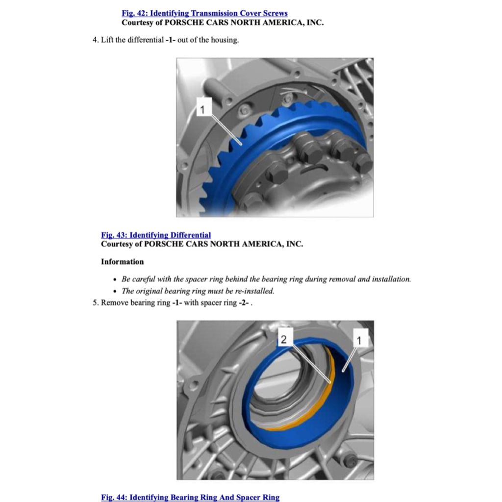 PORSCHE CAYMAN / BOXSTER 987.1 & 987.2 (2004-2012) SERVICE WORKSHOP MANUAL + PARTS CATALOGUE - Image 8