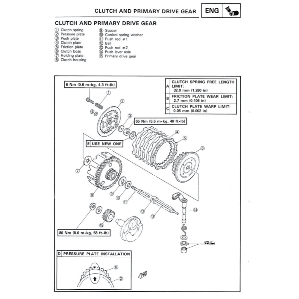 YAMAHA TZR125 (1987-1996) SERVICE WORKSHOP MANUAL + PARTS CATALOGUE + OWNER'S MANUAL - Image 5