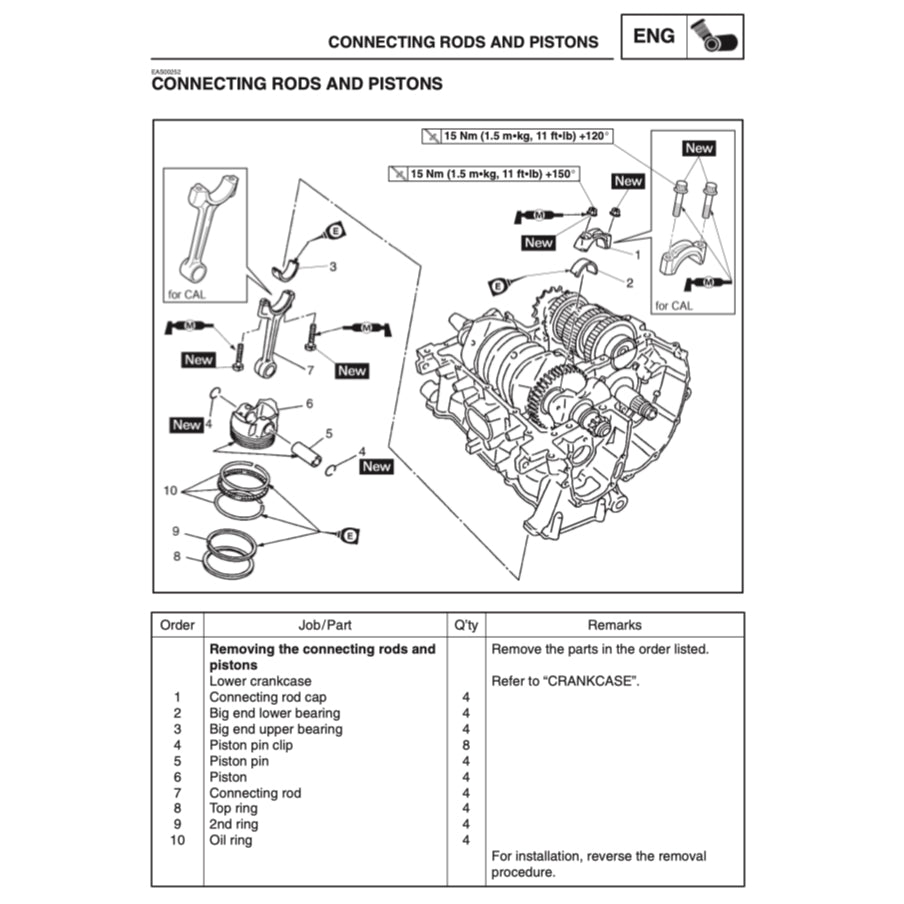 YAMAHA FZ6 FAZER6 FAZER 6 (2004-2009) SERVICE WORKSHOP MANUAL + PARTS CATALOGUE + OWNER'S MANUAL - Image 6