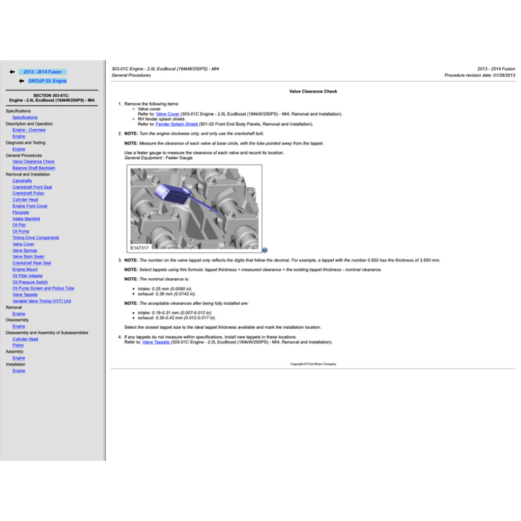 FORD MONDEO MK5 (2014-2021) SERVICE WORKSHOP MANUAL - Image 4