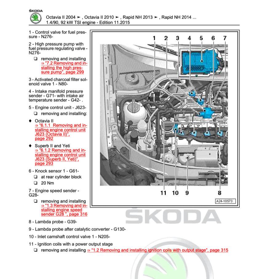SKODA OCTAVIA 1Z (2004-2013) SERVICE WORKSHOP MANUAL - Image 3