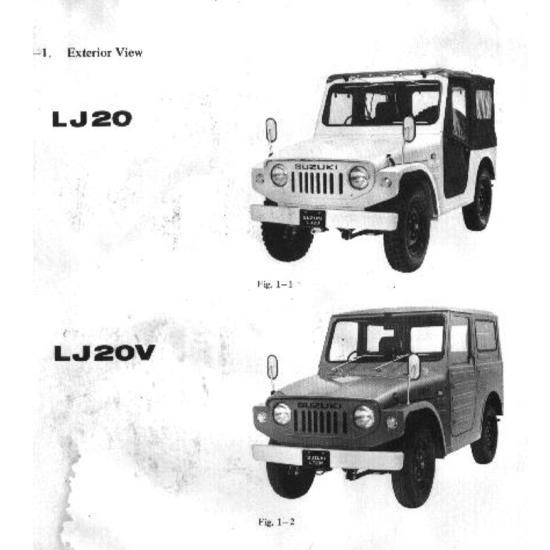 SUZUKI LJ20 JIMNY (1972-1981) SERVICE WORKSHOP MANUAL + PARTS CATALOGUE - Image 3