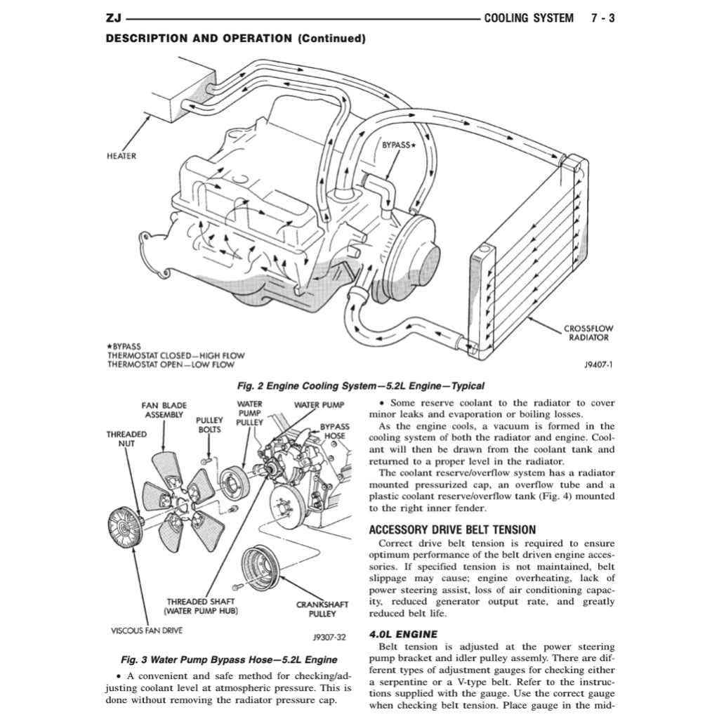 JEEP GRAND CHEROKEE ZJ (1993-1998) SERVICE WORKSHOP MANUAL+ PARTS CATALOGUE - Image 5