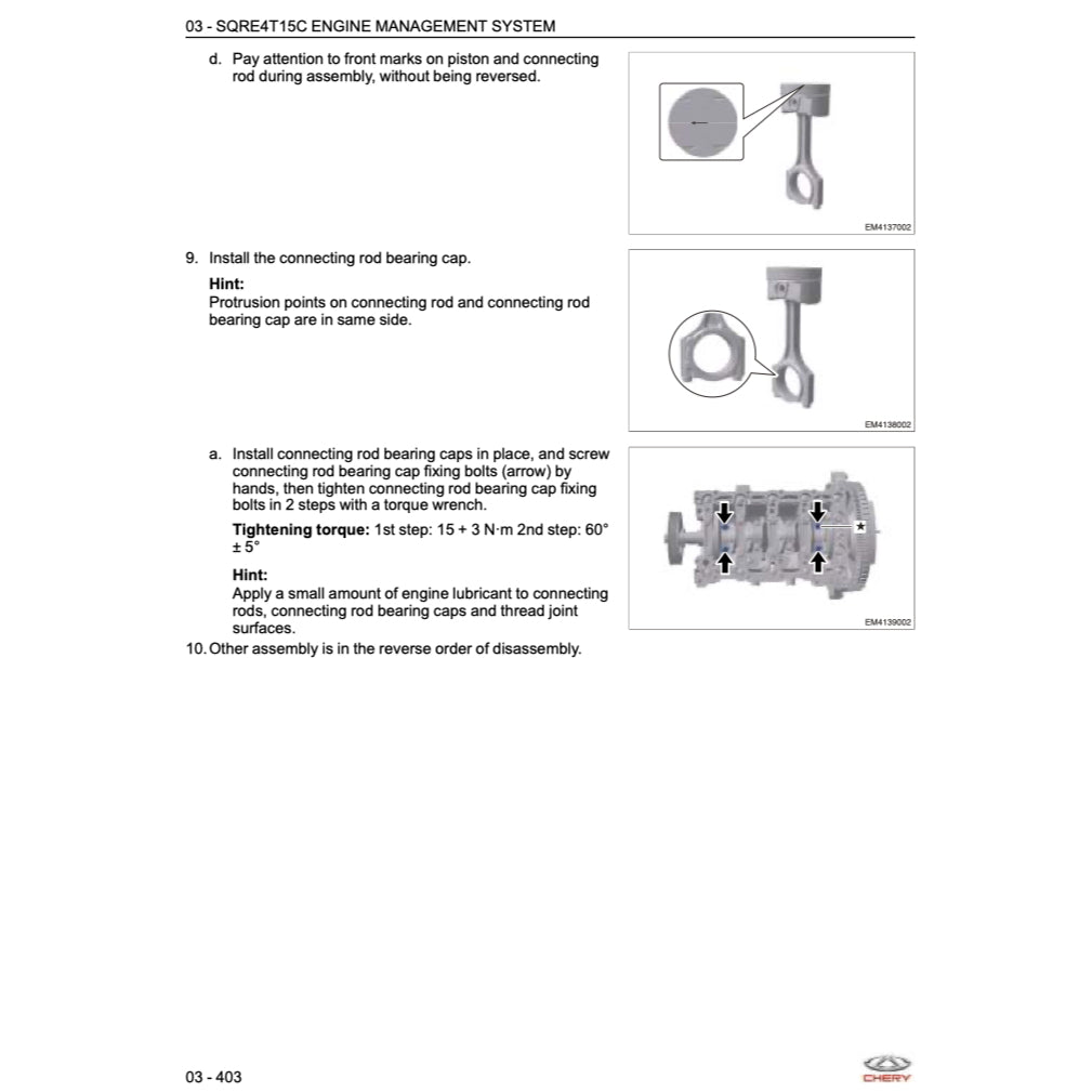 CHERY OMODA 5 (2023+) SERVICE WORKSHOP MANUAL - Image 5