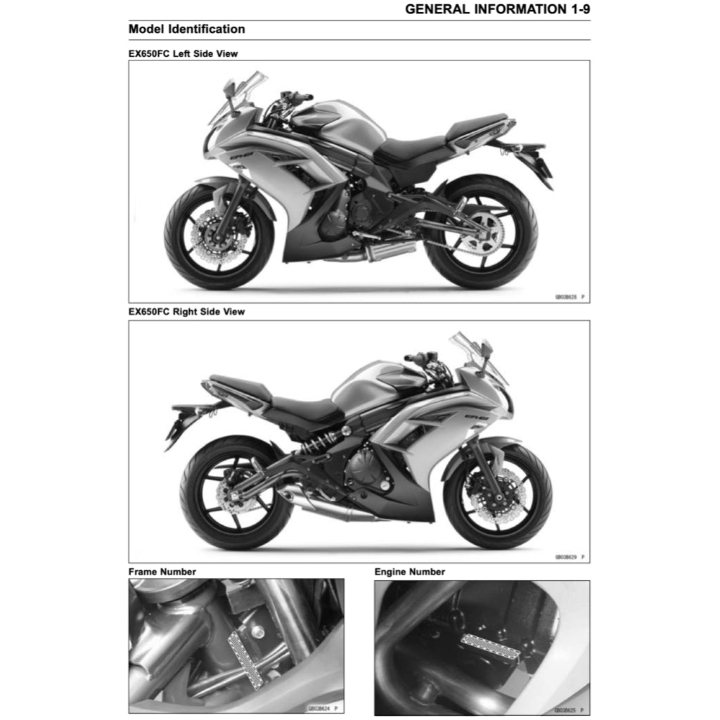 KAWASAKI ER-6f ER6f (2006-2014) SERVICE WORKSHOP MANUAL + OWNER'S MANUAL - Image 4