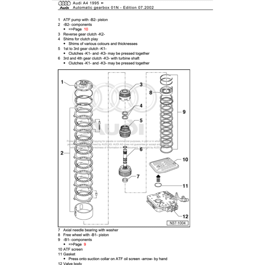 Audi A4 (B5) 1995-2001 SERVICE REPAIR WORKSHOP MANUAL - Image 4