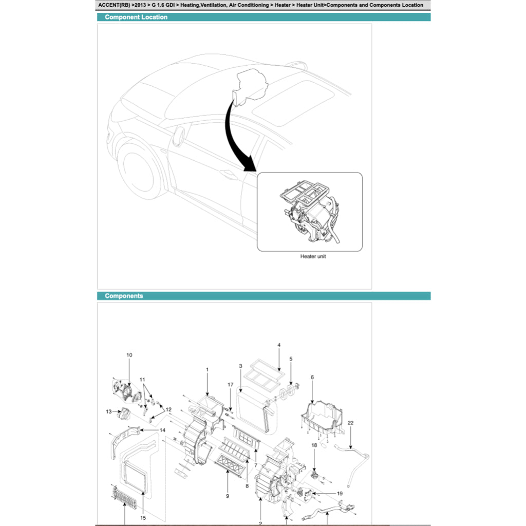 HYUNDAI ACCENT SOLARIS RB/RC (2011-2018) SERVICE WORKSHOP MANUAL - Image 3