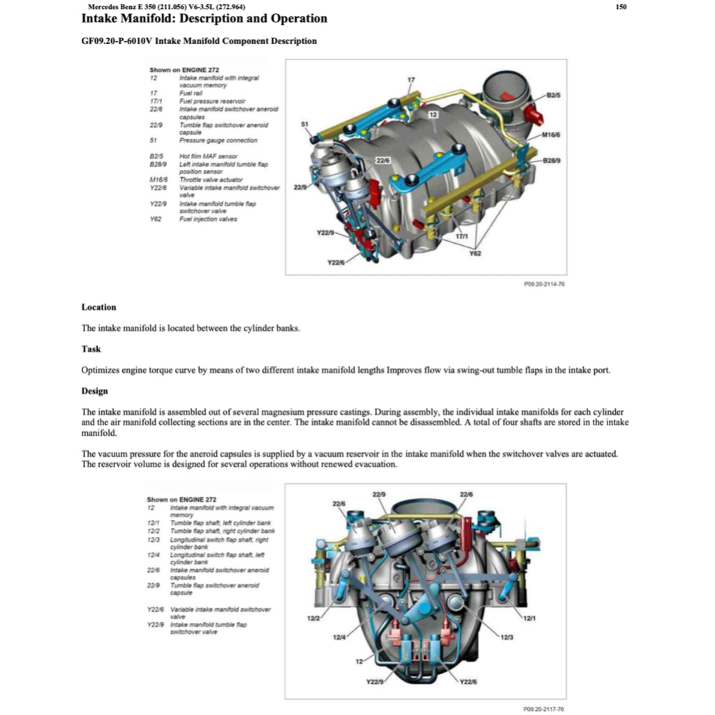 MERCEDES-BENZ E-CLASS W211 E350 M272 (2002-2009) SERVICE WORKSHOP MANUAL - Image 4