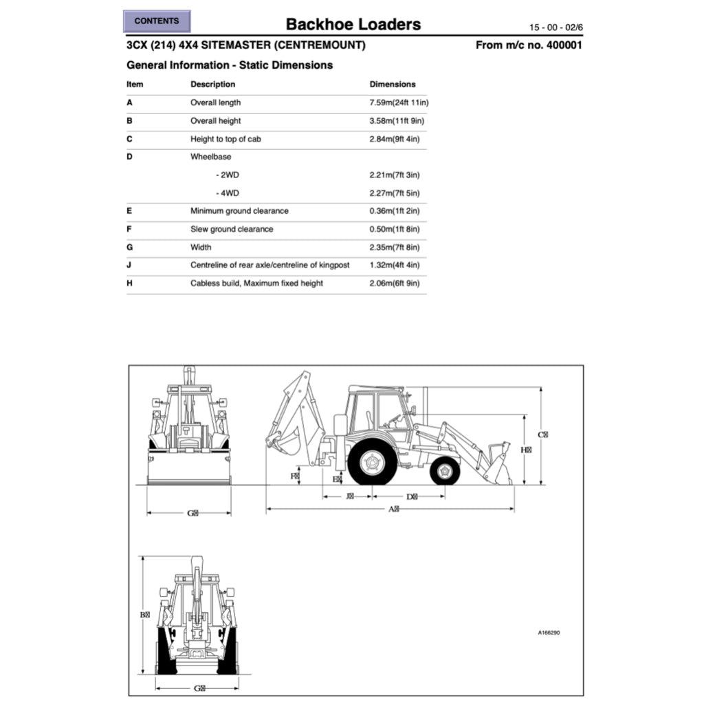 JCB SERVICE DATA BOOK (1992-2003) LOADERS / EXCAVATORS / RTFL / FASTRAC - Image 7