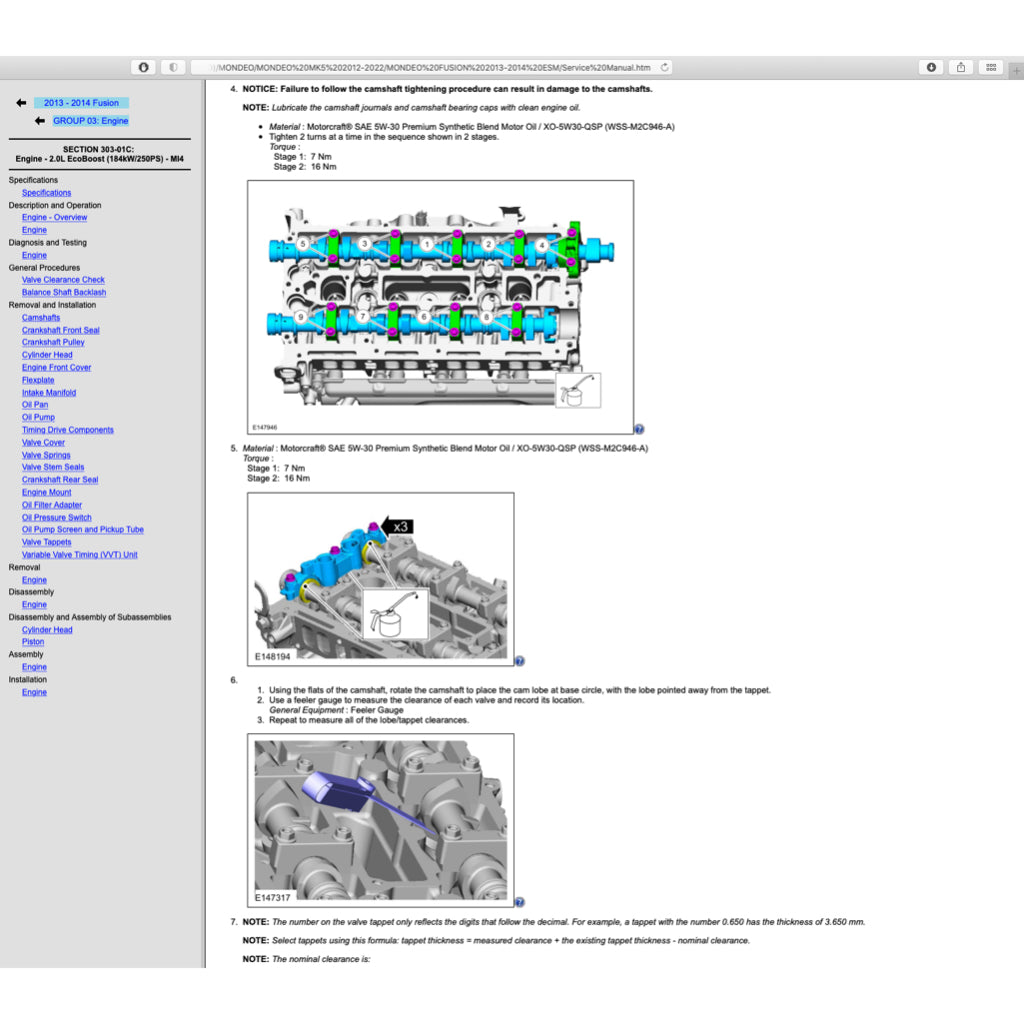 FORD MONDEO MK5 (2014-2021) SERVICE WORKSHOP MANUAL - Image 10