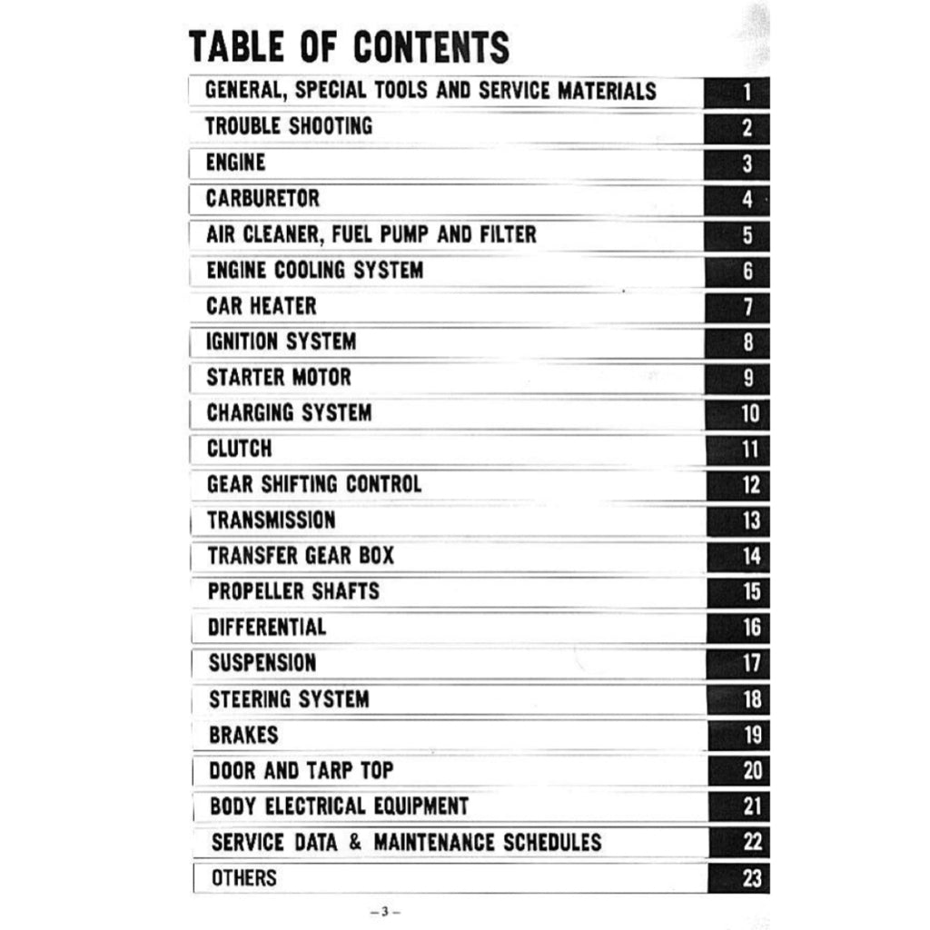 SUZUKI LJ80 JIMNY (1977-1981) SERVICE WORKSHOP MANUAL + PARTS CATALOGUE - Image 3