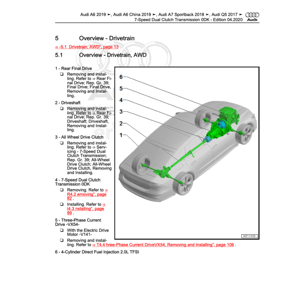 AUDI A7 4K8 (2018+) SERVICE WORKSHOP MANUAL - Image 4