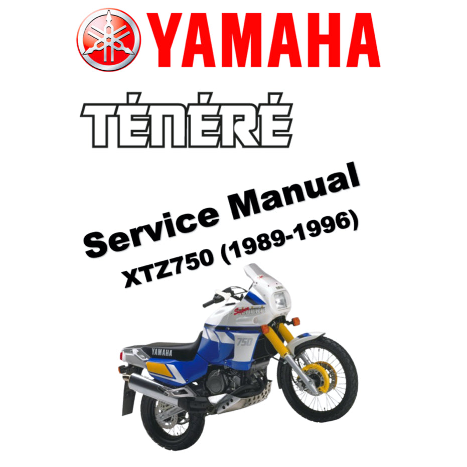 YAMAHA XTZ750 SUPER TENERE (1989-1996) SERVICE WORKSHOP MANUAL + PARTS CATALOGUE