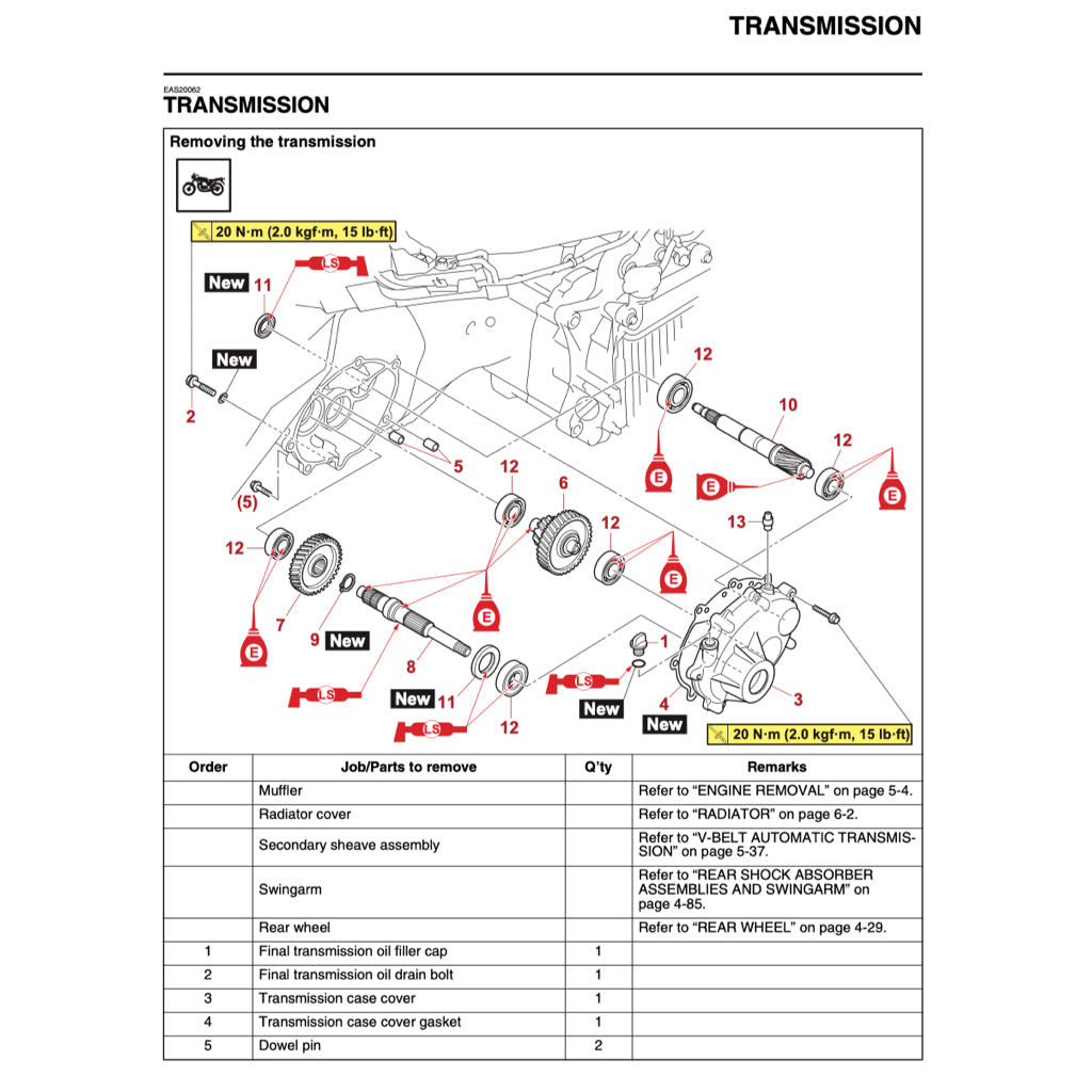 N-MAX YAMAHA NMAX GPD155-A (2020-2023) SERVICE WORKSHOP MANUAL + PARTS CATALOGUE + OWNER'S MANUAL - Image 5