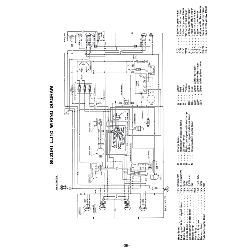 SUZUKI LJ10 JIMNY (1970-1981) SERVICE WORKSHOP MANUAL + PARTS CATALOGUE - Image 9