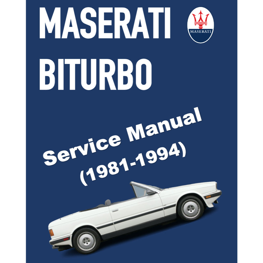 MASERATI BITURBO 222/228/420/422/425 (1981-1994) SERVICE WORKSHOP MANUAL + PARTS CATALOGUE - Image 2
