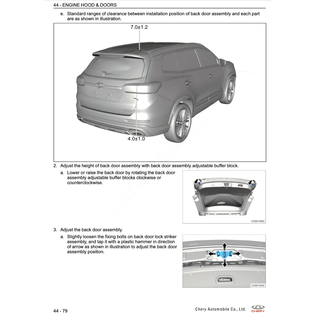 CHERY TIGGO 8 PRO (2020+) SERVICE WORKSHOP MANUAL - Image 6