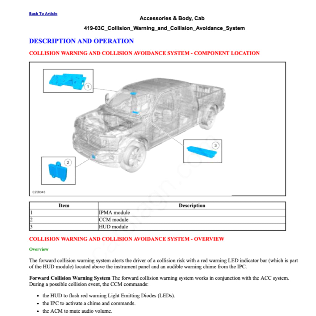 FORD F-150 F150 RAPTOR (2017-2020) SERVICE WORKSHOP MANUAL - Image 7