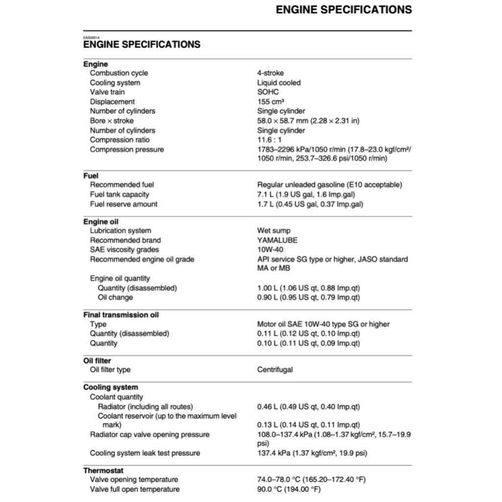 N-MAX YAMAHA NMAX GPD155-A (2020-2023) SERVICE WORKSHOP MANUAL + PARTS CATALOGUE + OWNER'S MANUAL - Image 6
