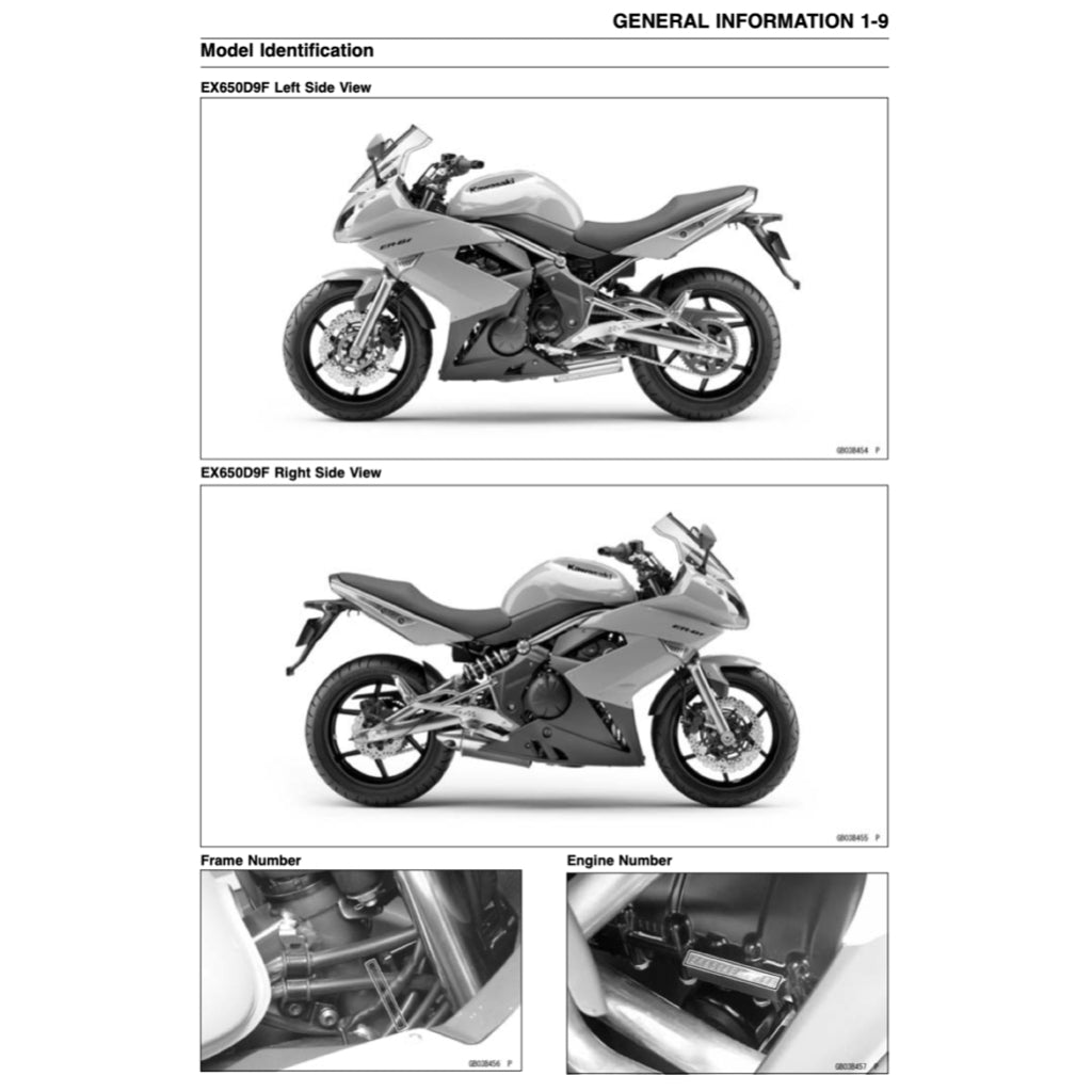 KAWASAKI ER-6f ER6f (2006-2014) SERVICE WORKSHOP MANUAL + OWNER'S MANUAL - Image 5