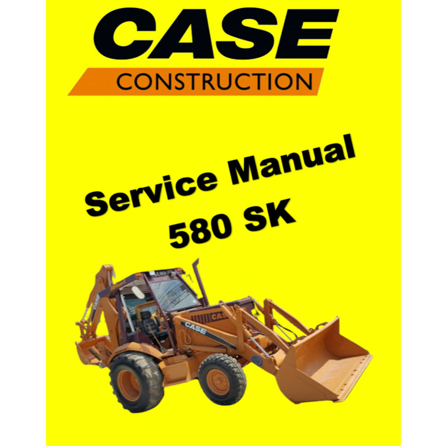 CASE 580SK LOADER BACKOE SERVICE WORKSHOP MANUAL+ PARTS CATALOGUE
