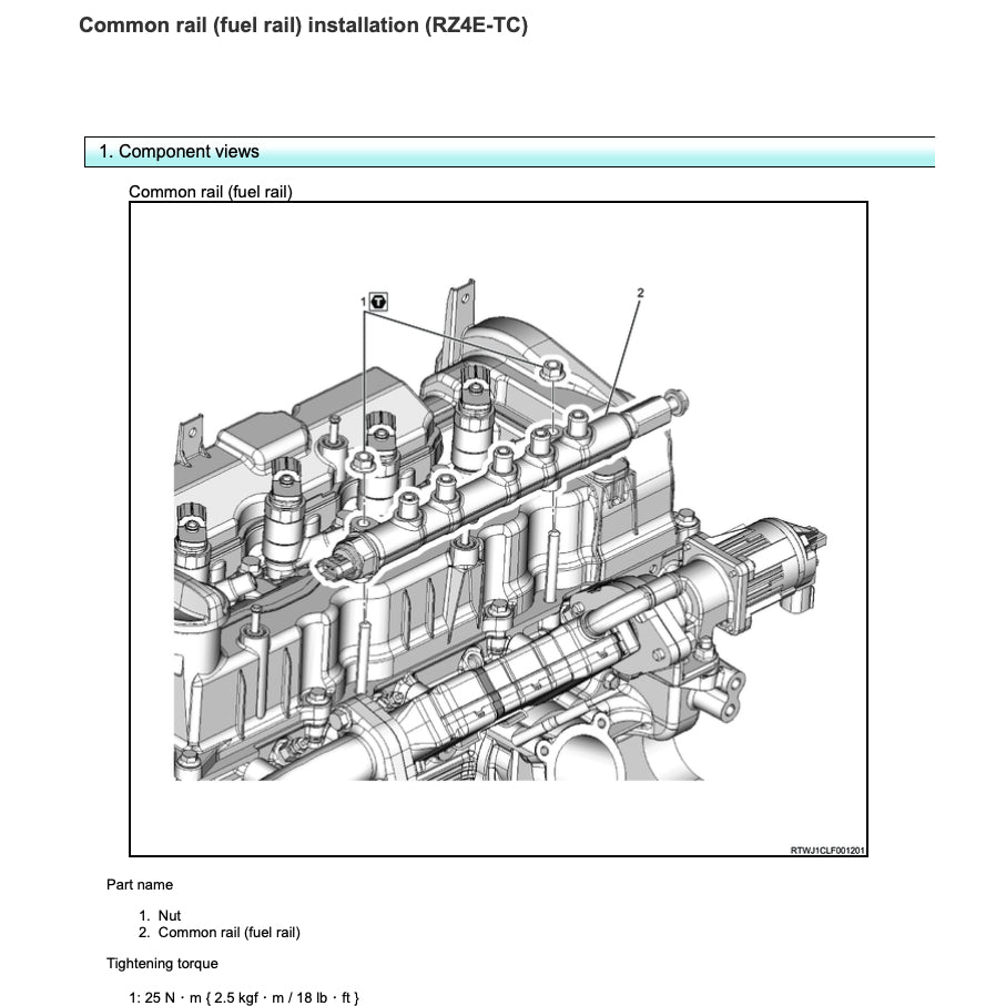 ISUZU ENGINE RZ4E-TC SERVICE WORKSHOP MANUAL - Image 9