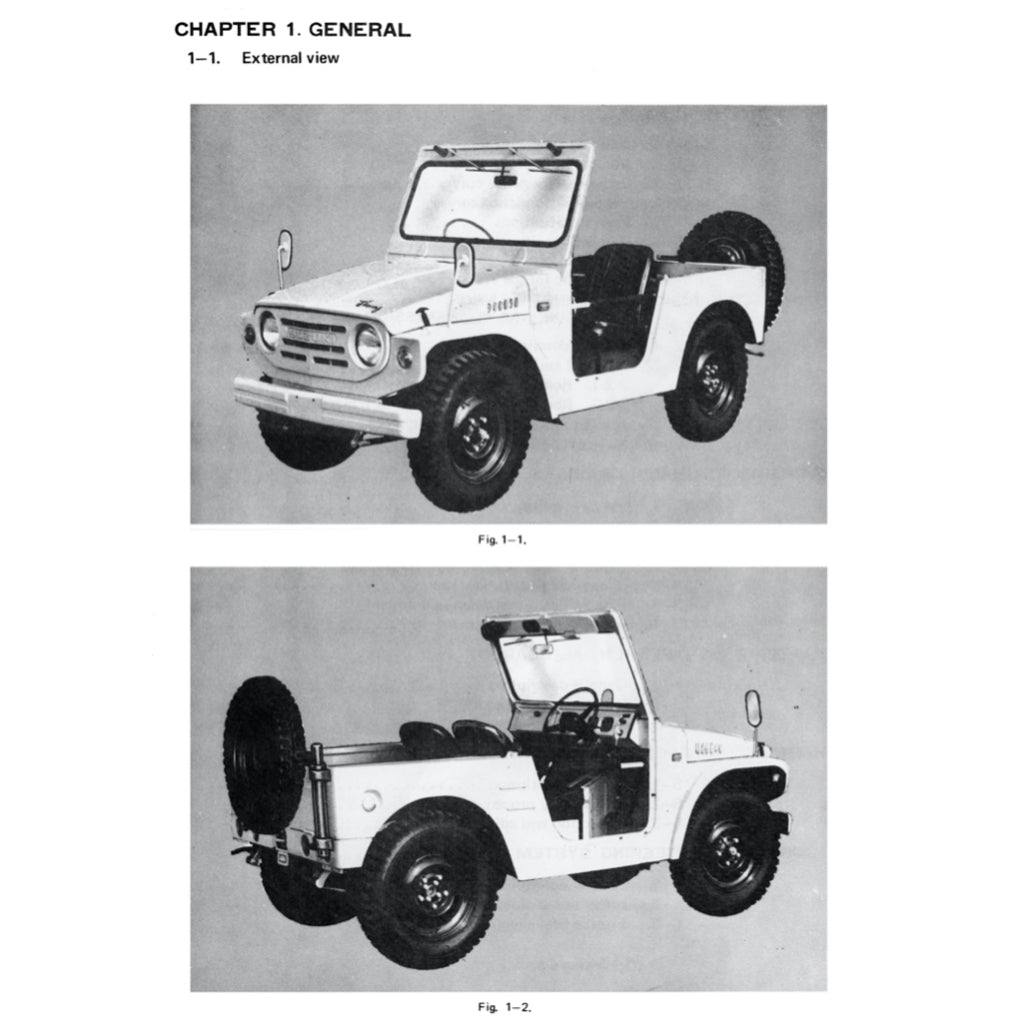 SUZUKI LJ10 JIMNY (1970-1981) SERVICE WORKSHOP MANUAL + PARTS CATALOGUE - Image 4