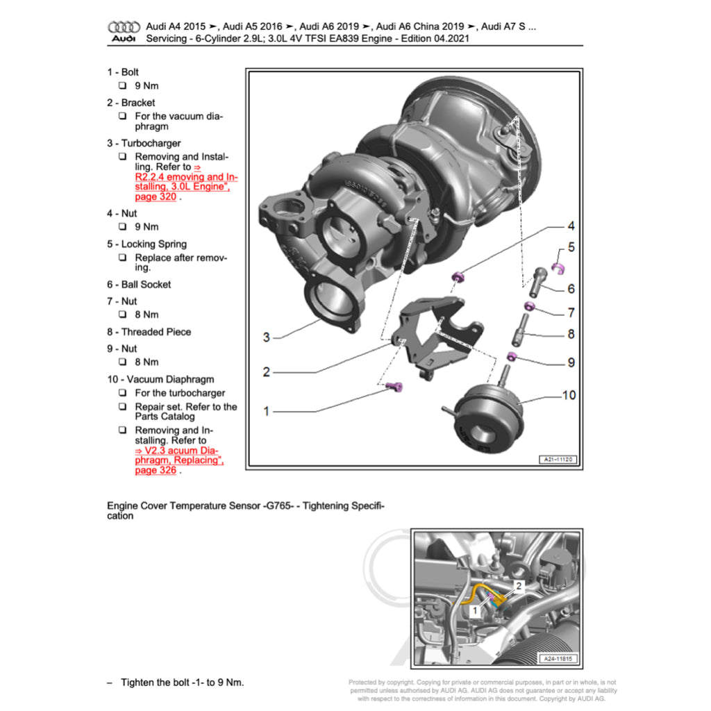 AUDI A7 4K8 (2018+) SERVICE WORKSHOP MANUAL - Image 6