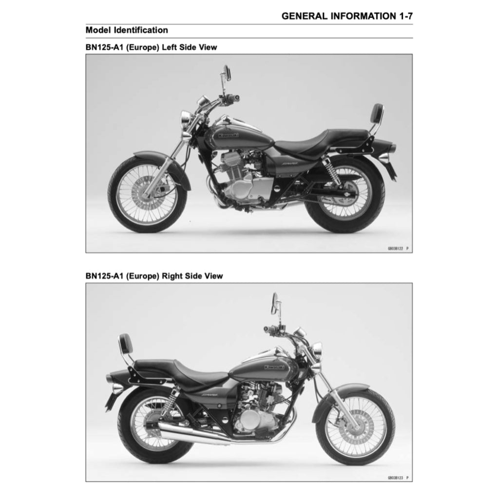 KAWASAKI ELIMINATOR 125 / MODENAS JAGUH 175 (1997-2007) SERVICE WORKSHOP MANUAL + PARTS CATALOGUE + OWNER'S MANUAL - Image 4